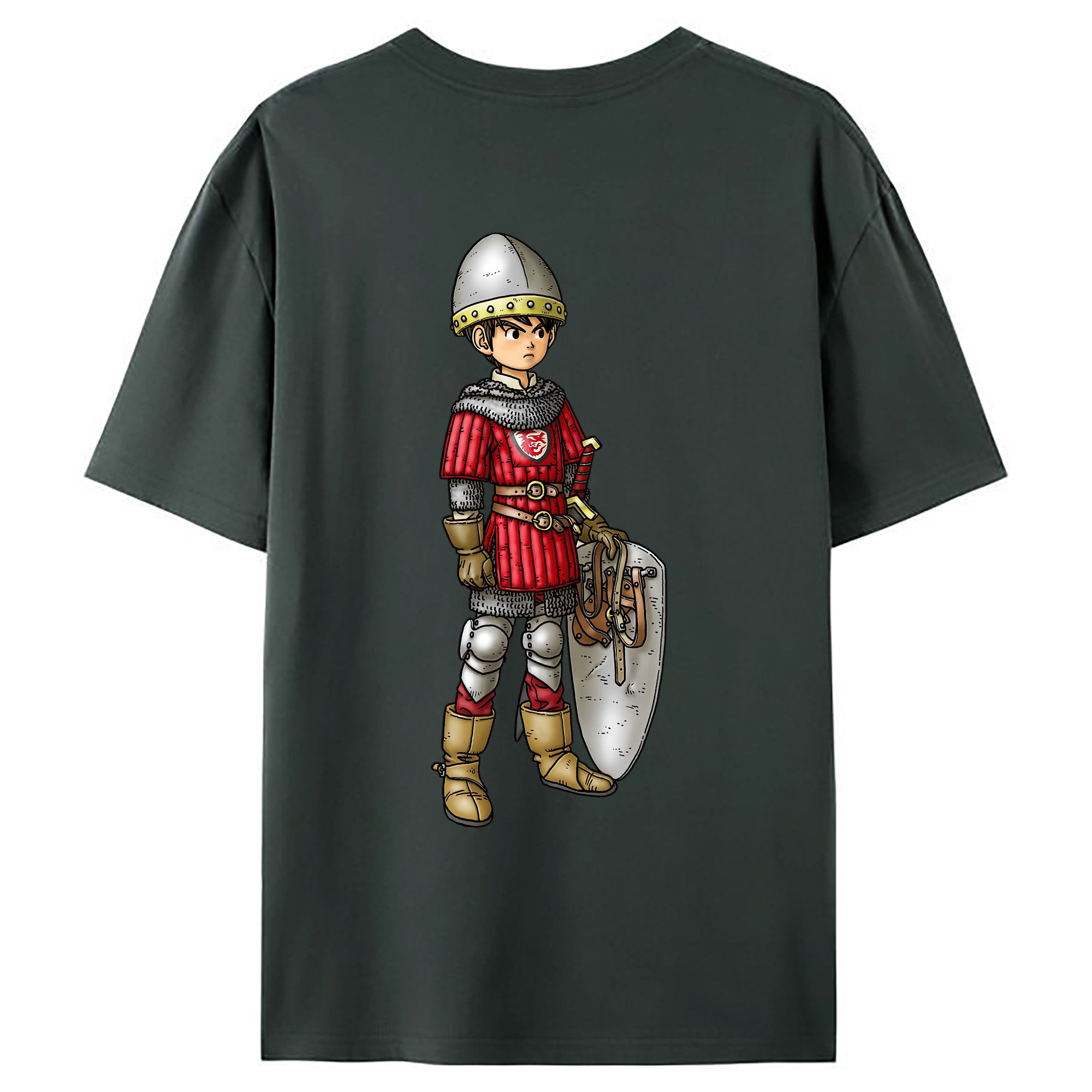 （画像用） ドラゴンクエスト Doragon Kuesuto Dragon Quest 綿100％ メンズ半袖Tシャツ（バックプリント） 通気性